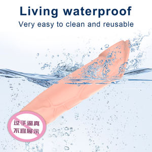 Hochwertige Silikon-Dildos und Kondom-Hüllen Langlebig Wiederverwendbar Waschbar Penisvergrößerung Sexspielzeug für Männer - Product Image 5
