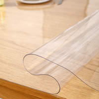 Nappe de protection de table transparente bon marché nappe en PVC toile cirée transparente verre tendre sans cristal OEM plante carrée