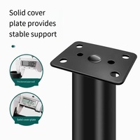 Pied de table télescopique réglable en acier laminé à froid pour meubles pour salle à manger, cuisine, pieds de support pour café