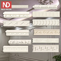 Moldura de cornisa de poliuretano Pu moldura de corona plana decoración molde de techo a prueba de moho para pared precio al por mayor competitivo