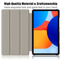 Étui pour tablette en cuir PU avec support magnétique mince à trois volets Smart Cover pour Redmi Pad SE 8.7 pouces