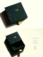 Boîte d'emballage de parfum portable haut de gamme avec logo personnalisé, texture métallique brossée, doublure en éponge, boîte cadeau cosmétique de luxe