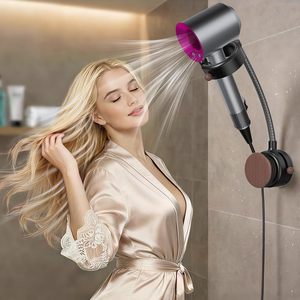 ที่วางไดร์เป่าผมแบบถ้วยดูดติดผนัง ไม่ต้องเจาะ สำหรับไดร์เป่าผมในห้องน้ำ - Product Image 1