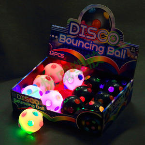 Nuevo diseño 60mm Disco Bouncing Ball Tpr Led High Bouncing Ball Flashing Light up Bouncy Stress Disco Ball - Product Image 4