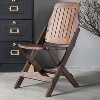 Chaise pliante en bois antique avec structure en bois de frêne massif, chaise de réalisateur portable pour jardin, patio, extérieur, dégustation de thé