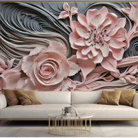 Papier peint mural de luxe pour décoration intérieure Papier peint 3d texturé en vinyle 5d rouleau de papier peint 3d pour chambre à coucher