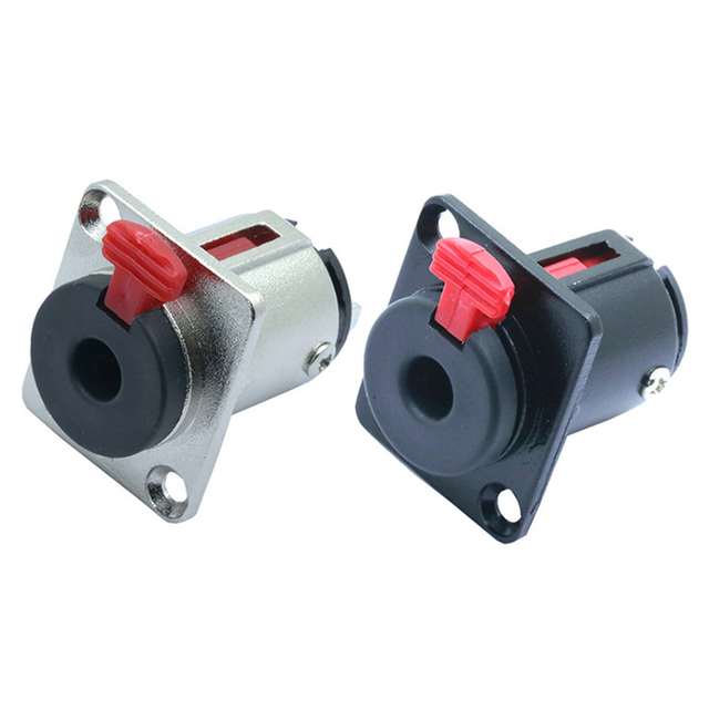 Onlyoa 6.35mm Stereo Female Jack Panel Mount TRS 1/4 Inch Female Socket Chassis Microphone MIC Audio Cable Connector Terminal