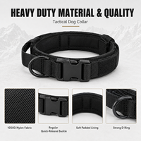 Collier tactique personnalisé pour chien, robuste, avec poignée de contrôle, rembourré en nylon, boucle en métal, pour l'entraînement K9