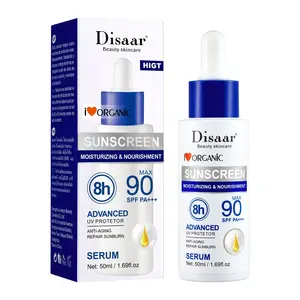 Disaar – crème solaire organique SPF90 +, sérum pour le visage, Anti-âge, sans huile, Lotion solaire, anti-uv, crème solaire