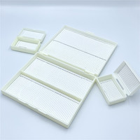 PP OEM Custom Logo White Glass Slide Storage Box for Lab with MOQ 1pcs