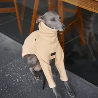 Pull OEM de luxe à col haut pour animaux de compagnie, vêtements d'hiver en polyester doux et chaud pour chiens, vente en gros de vêtements multicolores pour les lévriers pour la saison estivale