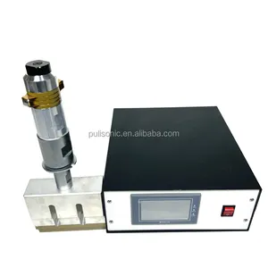 Transductor generador ultrasónico digital de 20kHz 2000W y bocina de aluminio de 150*13mm para máquina de soldadura de ventilador de vaso de papel