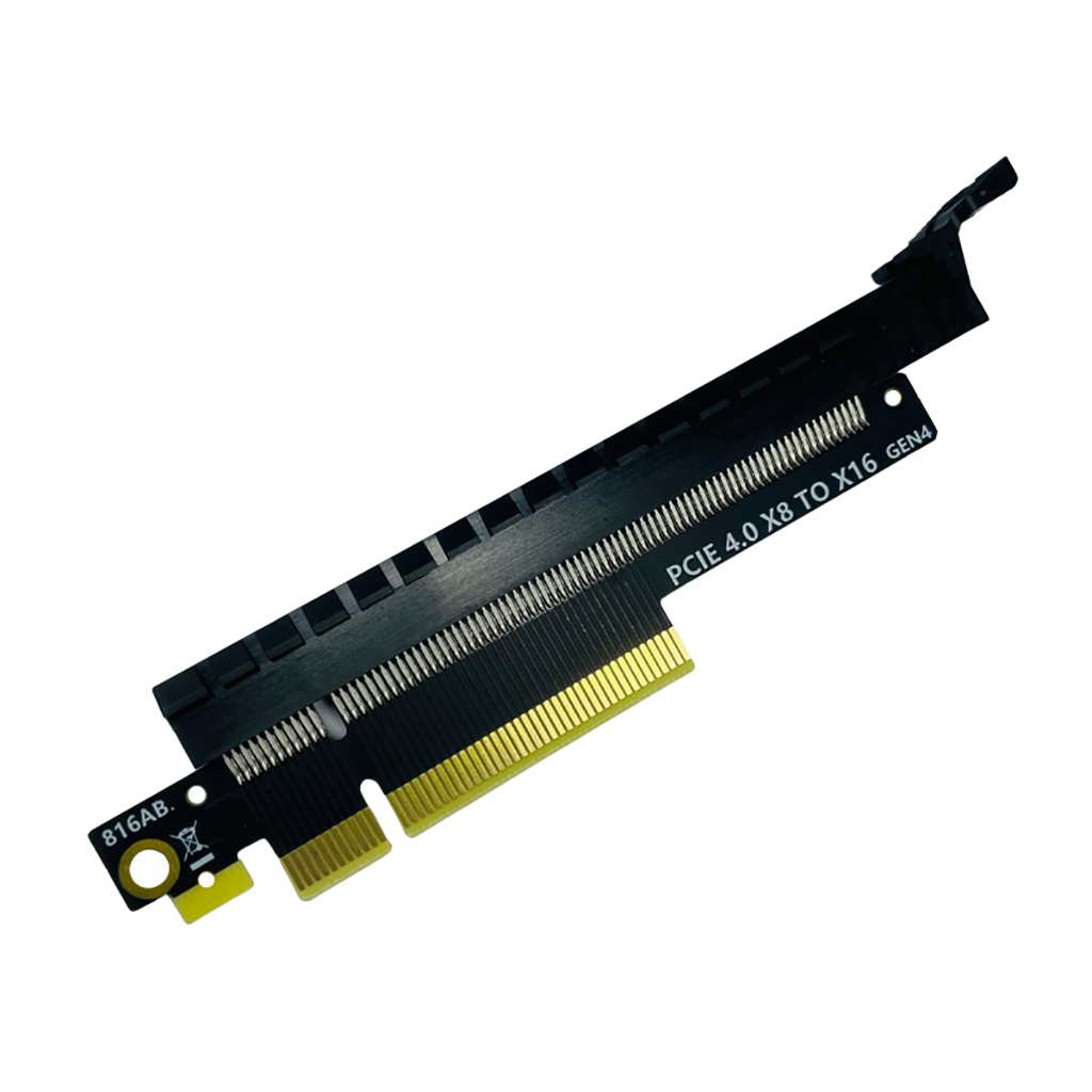 新品8点PCI-E16xライザーカード強化版8個高品質ソリッドコンデンサ搭載 PCIe 4.0 X4 /X8からX16ライザーカードコンバーター/X1690度直角