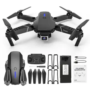 Drone ile 4K kamera yetişkinler için, e88 DRONE HD FPV canlı Video RC dört pervaneli helikopter helikopter yeni başlayanlar için çocuk oyuncakları hediyeler