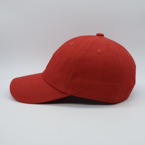 Gorra de Béisbol Deportiva de Algodón de 6 Paneles Color Rojo Cacahuete de Lujo, Bordado Personalizado, Diseño Deportivo Suave - Product Image 3