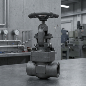 Vanne à soupape en acier forgé A105 800LB OSY à tige montante filetée NPT BSPP, vanne de régulation industrielle en acier au carbone à souder par emboîtement - Product Image 1