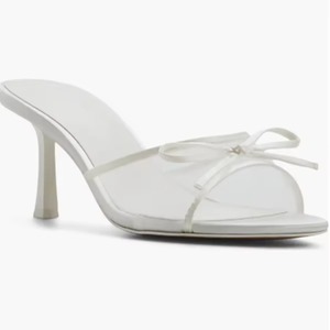 Sandales à talons aiguilles personnalisées à enfiler avec nœud sur l'orteil, talons ouverts à bout rond pour l'été, chaussures habillées pour femmes et jeunes filles - Product Image 2