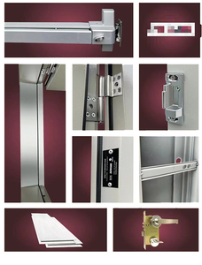 Changyi an ninh nội bộ trượt mạnh mẽ phòng màu đen thép rắn 60 phút cửa chống cháy với thanh đẩy - Product Image 4