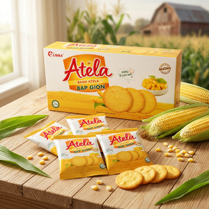 Croustilles de maïs sucrées et salées, idéales pour les régimes, snacks B2B - Atela Premium, emballage boîte/sachet 150g |   Échantillon Gratuit OEM/ODM Faible en Gras - Product Image 2