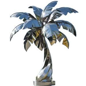 Scultura Paesaggistica Astratta 3D in Acciaio Inossidabile Incisa, Moderna, Dinamica, Resistente al Vento e Anticorrosione, per Città Costiere - Product Image 1