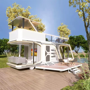 Cápsula espacial prefabricada portátil de dos pisos, diseño especial, casa contenedora de paquete plano para hoteles, panel sándwich de uso al aire libre - Product Image 4