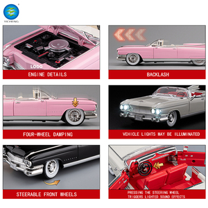 Coche de Juguete de Metal a Escala <span class=keywords><strong>1</strong></span>/<span class=keywords><strong>24</strong></span>, <span class=keywords><strong>Cadillac</strong></span> <span class=keywords><strong>Eldorado</strong></span> de Carreras, con Retroceso, Sonido, Luces y Puertas que se Abren, para Niños - Product Image 3