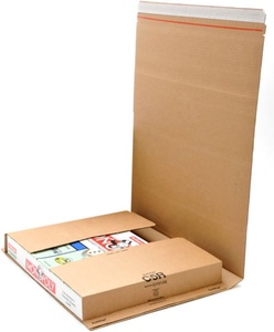 Caja de correo de giro de impresión personalizada fuerte duro 2mm E flauta cartón corrugado caja de envoltura de libro caja corrugada embalaje para libro - Product Image 1