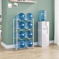 Support de rangement pour bouteilles d'eau DS3674 à 5 niveaux, double, robuste, pour 6 bouteilles de 5 gallons, support pour distributeur d'eau