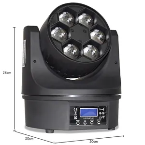 Mini DMX Movendo A Cabeça Feixe de Lira 90W Abelha Olhos Efeito Dj Lighs Lâmpada Móvel 6X15W RGBW Conduziu a luz de Discoteca para o Casamento Bar Club Party