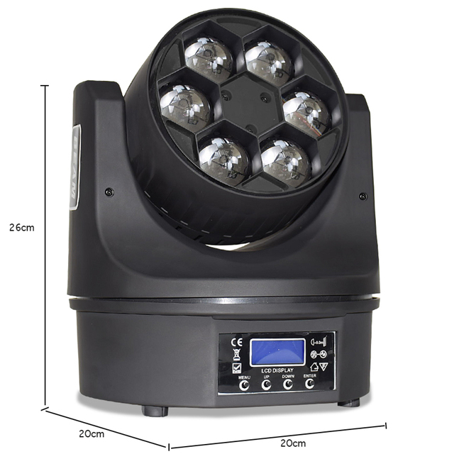 Mini DMX Moving Head Lyre Beam 90W Bee Eyes Dj Light Effect Mobile Lamp 6X15W RGBW Led Disco Light for Wedding Bar Club Party