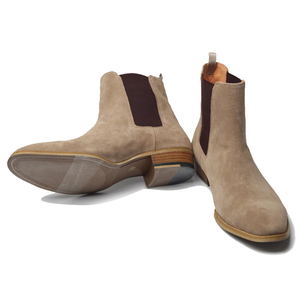Bottes <span class=keywords><strong>Chelsea</strong></span> élégantes en <span class=keywords><strong>cuir</strong></span> véritable pour hommes chaussures d'affaires en <span class=keywords><strong>cuir</strong></span> de vachette de qualité supérieure respirantes et confortables bottes de Cowboy - Product Image 4