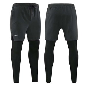 Pantalones Deportivos Ligeros para Hombre, Dos en Uno, de Secado Rápido, Cintura Elástica, Ajuste Ceñido, para Maratón, Fitness, Verano - Product Image 4