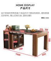 Ensemble de chaises de table à manger rétractable nordique Armoire latérale simple Table à manger pliante multifonctionnelle pour petits appartements