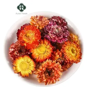 natural raw pure dried daisy straw flower blooms buds healthy Colorful chrysanthemum for tea