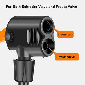 Bomba de Bicicleta Portátil Mini con Manómetro, Accesorios para Válvulas <span class=keywords><strong>Presta</strong></span> y Schrader, Bomba de Pie Fácil de Transportar para Mantenimiento de Bicicletas - Product Image 3