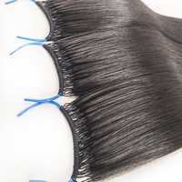 Nouvelles extensions de cheveux coréennes populaires sans pointe, cheveux vierges naturels de haute qualité, tissage à la machine