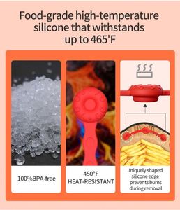 High-Temp Resistant Air Fryer Accessories Magnets <b>Silicone</b> Buckle Parchment Paper Liners-Baking Dishes & Pans - Product Image 5