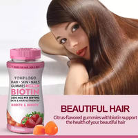 Gummies pour cheveux, peau et ongles avec biotine 2500 mcg, poudre de collagène, complément alimentaire santé et beauté