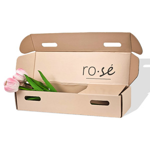 Custom Packaging Corrugated Cardboard Shipping Digital Printing <strong>Flower</strong> <strong>Boxes</strong> for Bouquets - Product Image 2