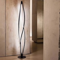 Lampadaire LED design nordique pour salon et chambre, style vague, moderne et créatif, blanc, hauteur réglable, couleur froide