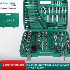 Set di Attrezzi per Riparazione Auto da 216 Pezzi con Utensili in Acciaio al Cromo Vanadio <span class=keywords><strong>e</strong></span> Valigetta in Plastica - Product Image 4