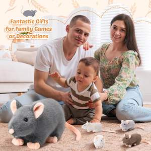 Set - 14 Peluches <span class=keywords><strong>de</strong></span> Rata Madre Grande con 4 Bebés Ratones Pequeños en el Vientre con Cierre, Juguetes <span class=keywords><strong>de</strong></span> Peluche <span class=keywords><strong>de</strong></span> Rata, 5 Piezas <span class=keywords><strong>de</strong></span> Animales <span class=keywords><strong>de</strong></span> Peluche <span class=keywords><strong>de</strong></span> Ratón - Product Image 6