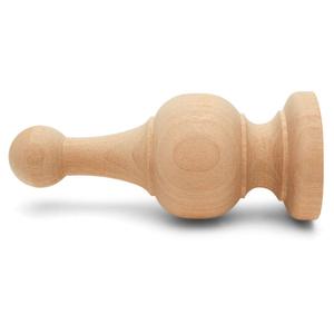 Embouts décoratifs en bois naturel non fini pour mât de drapeau, robustes, pour poteau de lit, tringle à <span class=keywords><strong>rideau</strong></span>, artisanat DIY pour usage intérieur, maison - Product Image 5