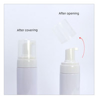 Corps de bouteille en mousse transparente gel de bain moussant fin crème pour le visage cosmétiques dans des bouteilles en plastique