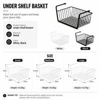 Panier multifonctionnel en fer à suspendre sous l'armoire, séparateur de placard de cuisine, support de rangement pour armoire, organisateur domestique mobile