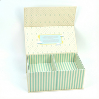 Boîte Cadeau Classique Personnalisée en Carton Luxe Gaufré Scintillant avec Fermeture Magnétique pour Aliments Bébé et Bonbons - Écologique Multi-Couches