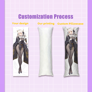 Housse de coussin Dakimakura Designer 150x50cm (59x20in) – Fournisseur de housses de coussin personnalisées – Housse de coussin intégral Dakimakura Anime sur mesure - Product Image 2