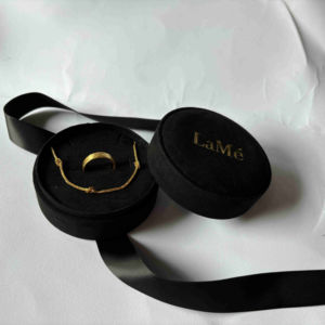 ASIDA personnalisé ECO daim collier bague bijoux bijoux boîte d'emballage cadeau avec ruban - Product Image 1