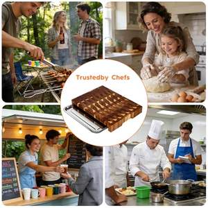 Planche <span class=keywords><strong>à</strong></span> <span class=keywords><strong>découper</strong></span> <span class=keywords><strong>en</strong></span> <span class=keywords><strong>bois</strong></span> <span class=keywords><strong>à</strong></span> grain bout avec plateau coulissant, bloc de boucher pour <span class=keywords><strong>légumes</strong></span>, fromage, hacher, trancher et couper <span class=keywords><strong>en</strong></span> dés - Product Image 6