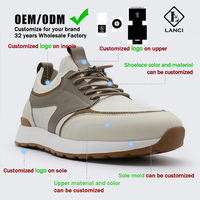 LANCI Fabricant OEM de chaussures sur mesure pour hommes, vente en gros de chaussures de créateur, baskets en cuir personnalisables, chaussures décontractées en daim et caoutchouc pour la marche